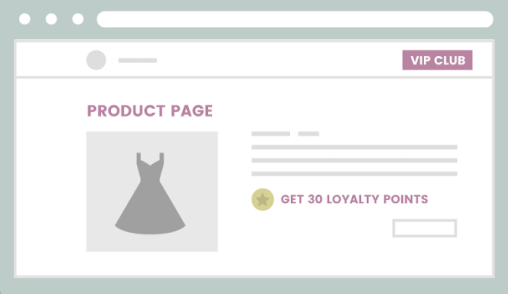 A sample store page showing eCommerce loyalty rewards