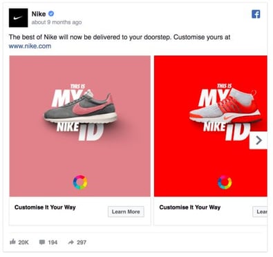 Nike social media ad